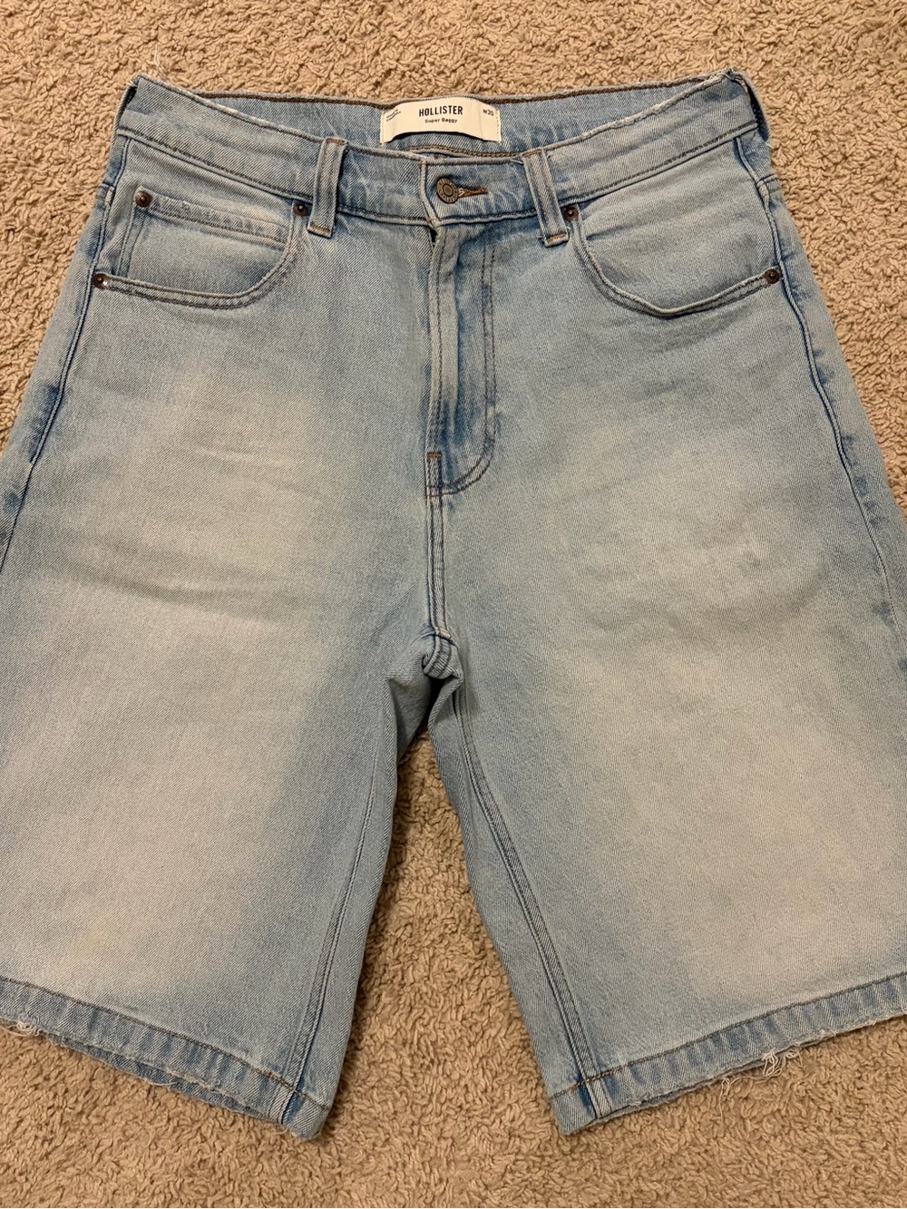 Hollister Light Blue Denim Men’s Shorts super baggy W30